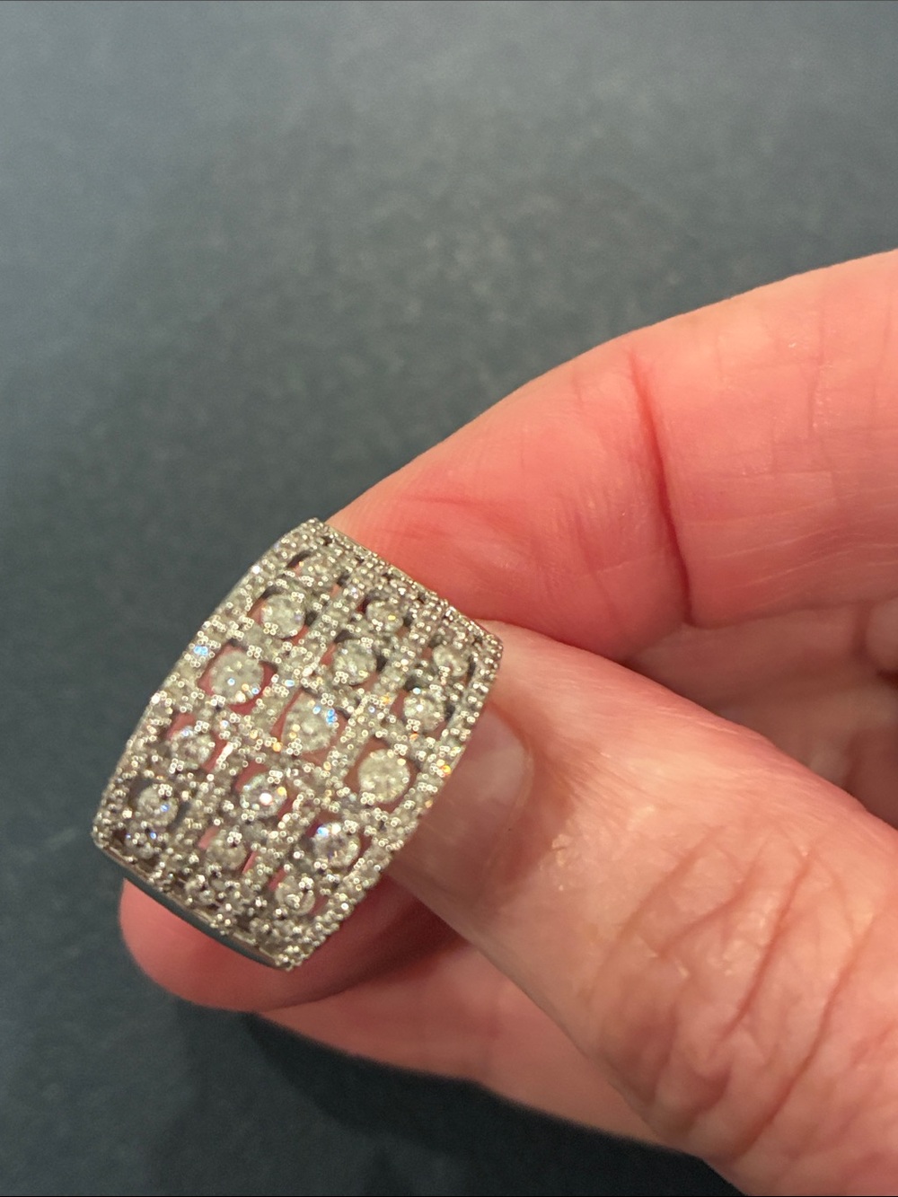 Diamond 14k Gold Band Ring size 7